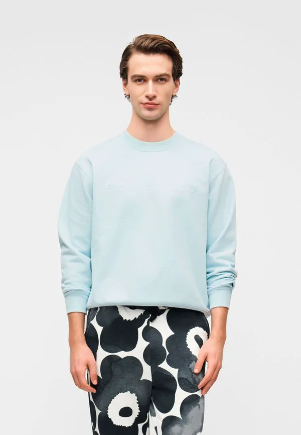 

Унисекс толстовка с логотипом leiot и логотипом kioski. Marimekko, Light Blue, Синий, Унисекс толстовка с логотипом leiot и логотипом kioski. Marimekko, Light Blue