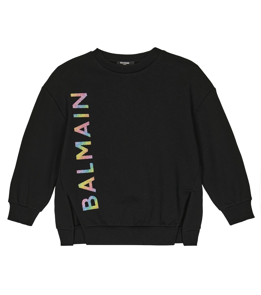 

Толстовка из хлопка с логотипом Balmain, черный