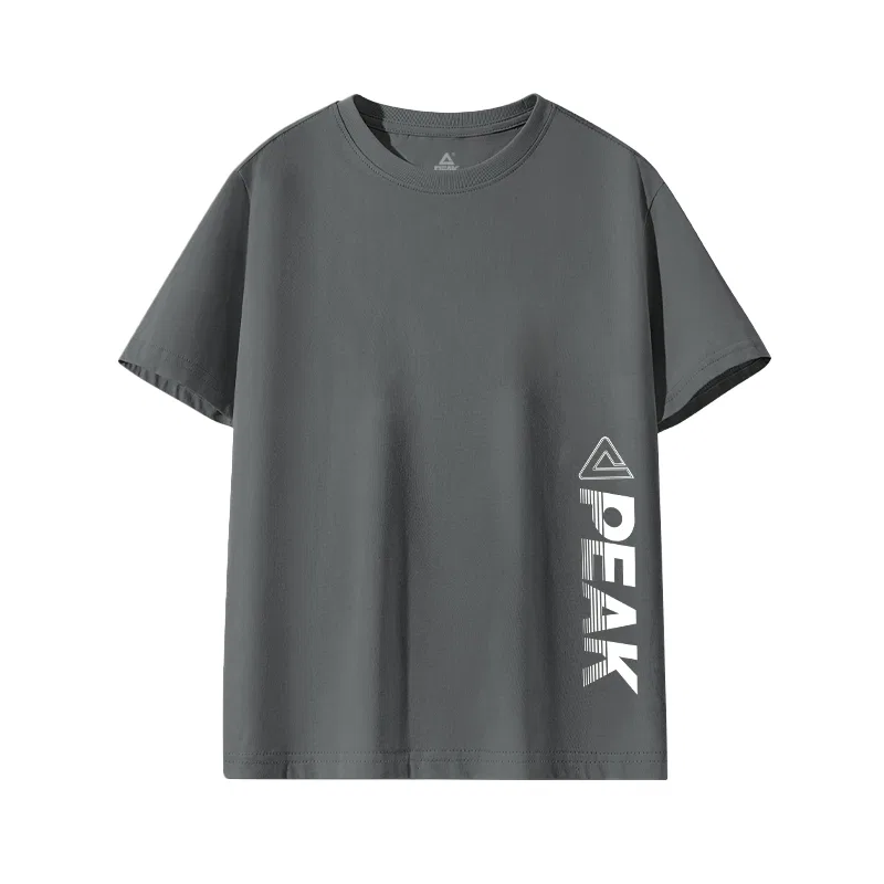 Футболка детская PEAK Medium Gray с принтом