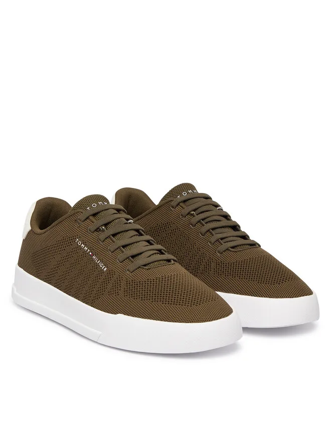 Tommy Hilfiger Кроссовки Th Court Knit FM0FM05823 зеленые — фото 2