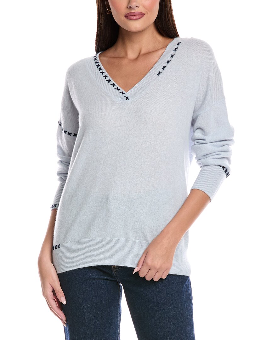 

Бродье Кашемир Вязка Варсити V-образный вырез кашемировый свитер Brodie Cashmere, коричневый