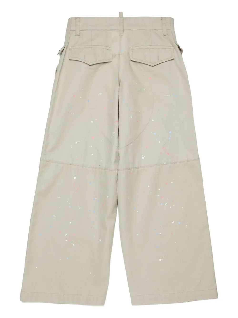 Брюки с эффектом разбрызганной краски Dsquared2 Kids, бежевый — фото 2