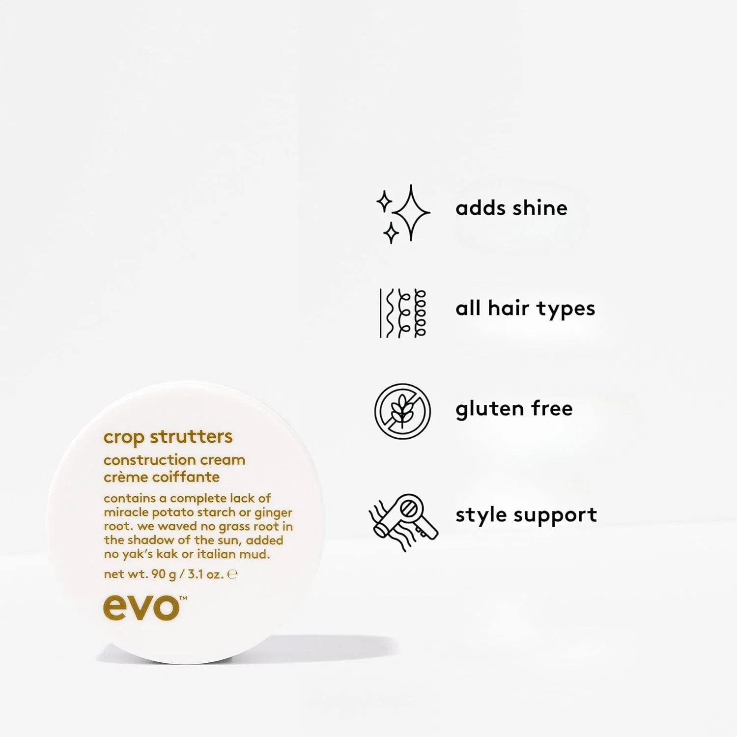 Крем для укладки волос «crop strutters construction cream» 90 г от Evo Evo — фото 3