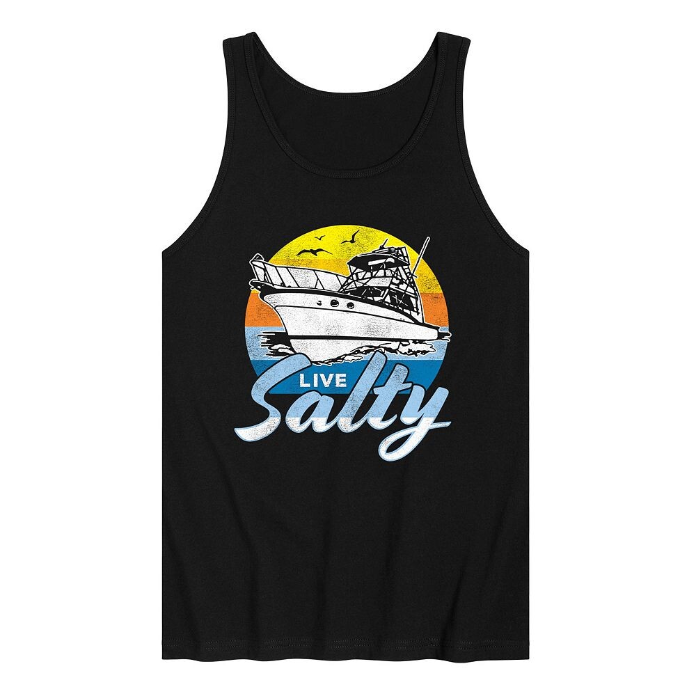 

Мужская майка с рисунком Live Salty Licensed Character, черный