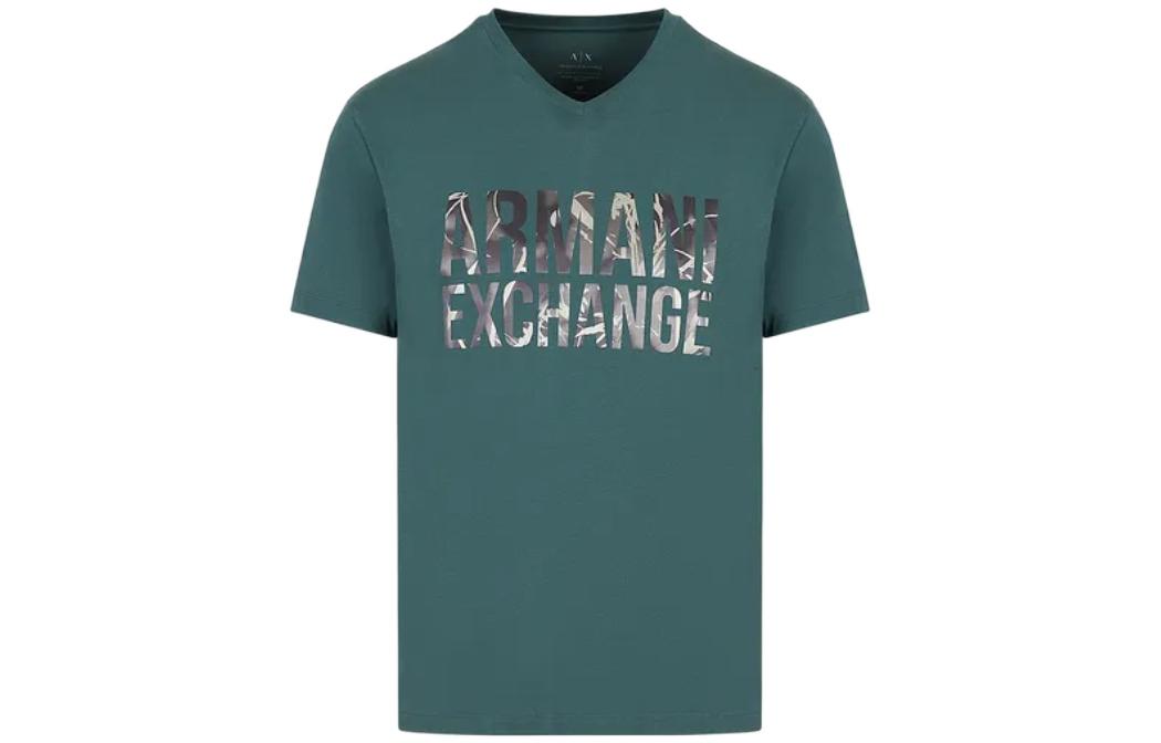 

Футболка мужская зеленая ARMANI EXCHANGE