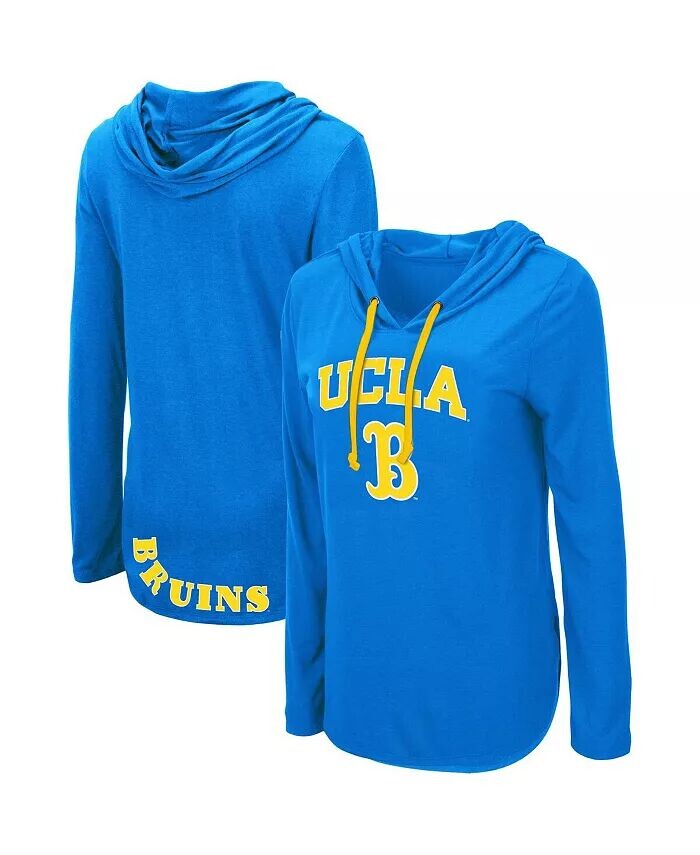 

Женская синяя футболка UCLA Bruins My Lover с капюшоном и длинными рукавами Colosseum