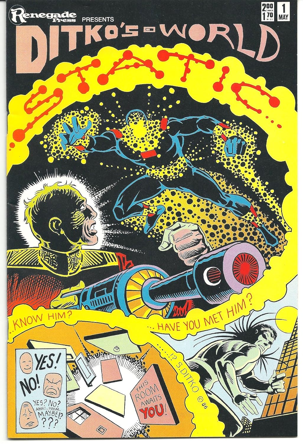 

DITKOS WORLD #1-3 the complete scarce series (DITKOS WORLD FEATURING STATIC (1986 RENEGADE PRESS)) (RENEGADE PRESS)