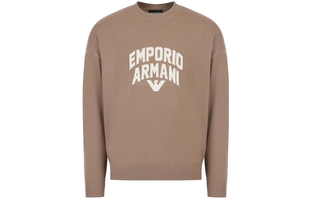Свитер мужской овсяно-коричневый EMPORIO ARMANI — фото 2