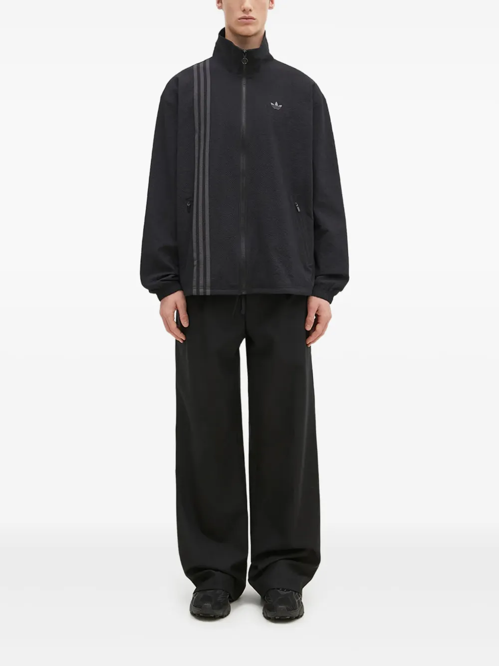 

Куртка Firebird из сирсакера на молнии adidas, черный