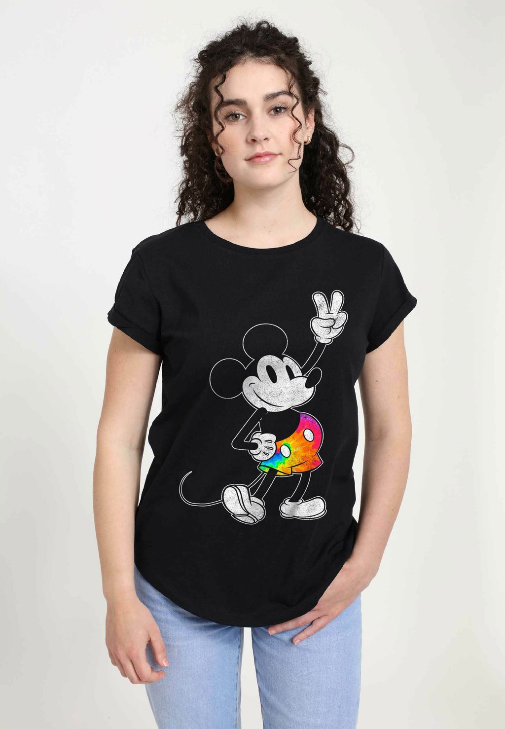 

Футболка с принтом MICKEY CLASSIC TIE DYE MICKEY STROKED Henry Tiger, черный