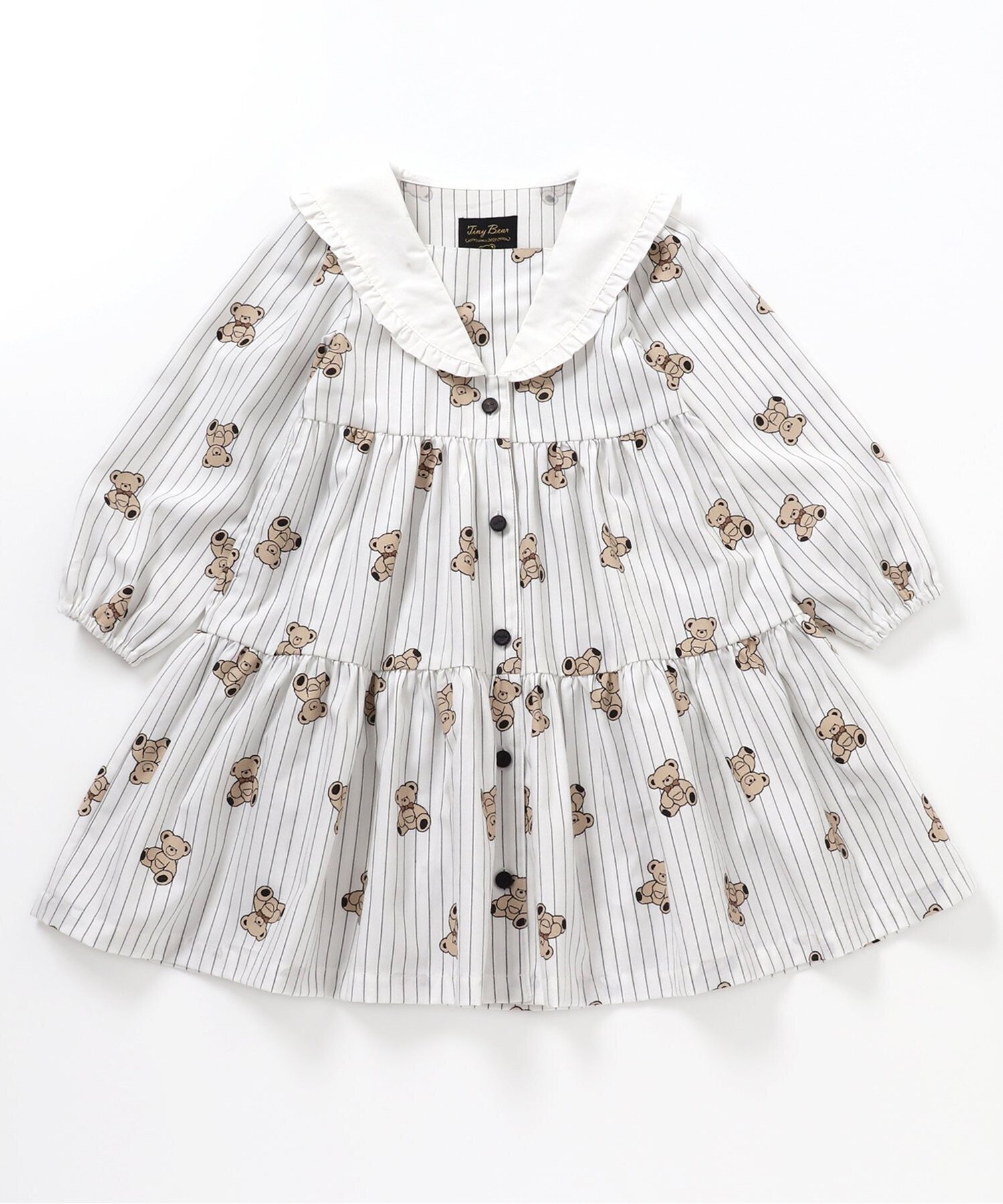 Крошечный медвежонок в формальном платье Apres les cours, Striped pattern