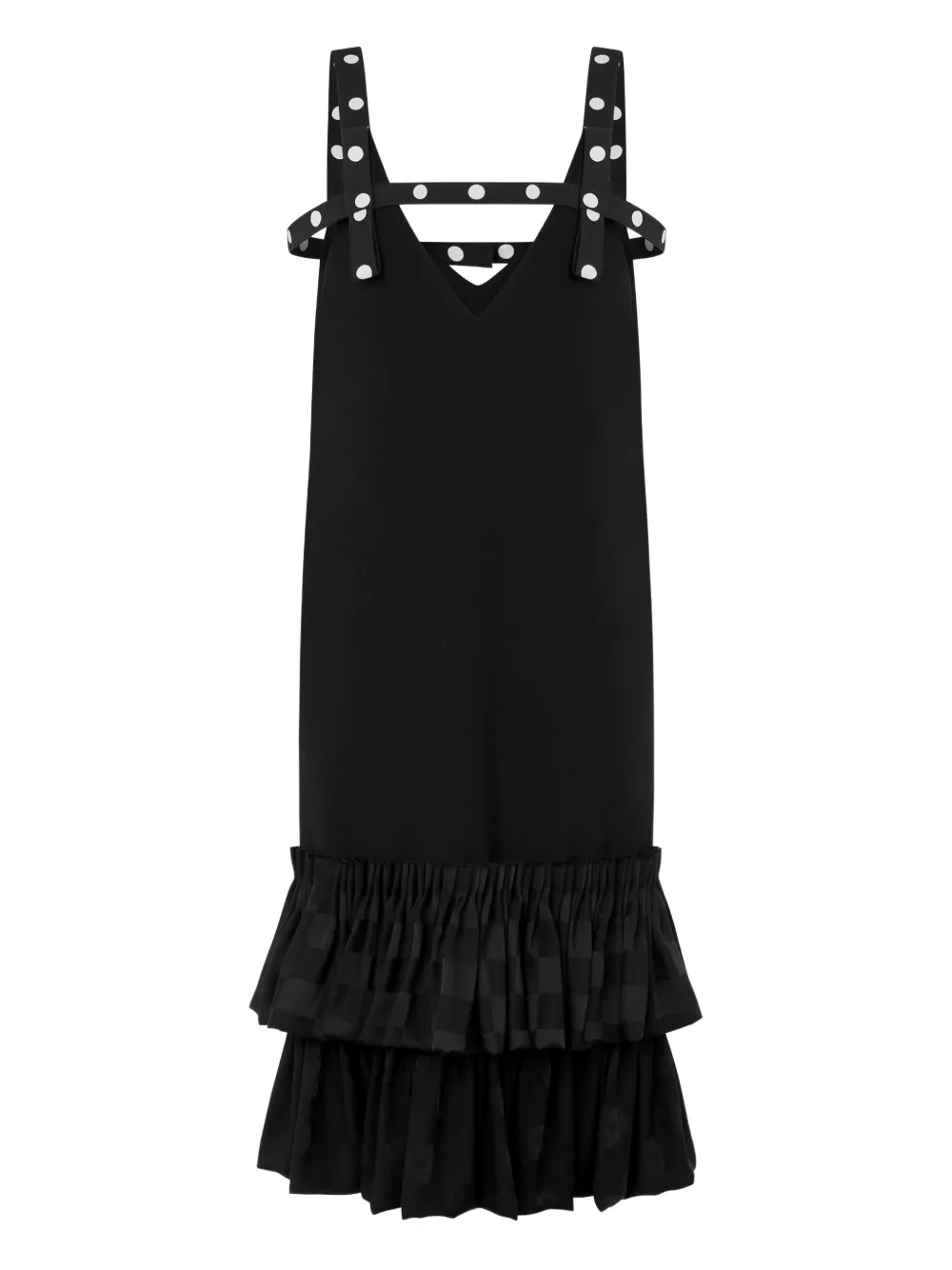 

Платье с оборками Moschino, черный