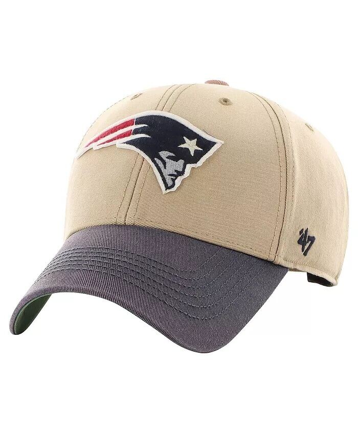 

Мужская регулируемая кепка цвета хаки/темно-синего New England Patriots Dusted Sedgwick MVP '47 Brand, коричневый