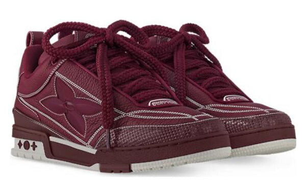 Кроссовки skate sneakers 'burgundy' Louis Vuitton, бургундия — фото 2