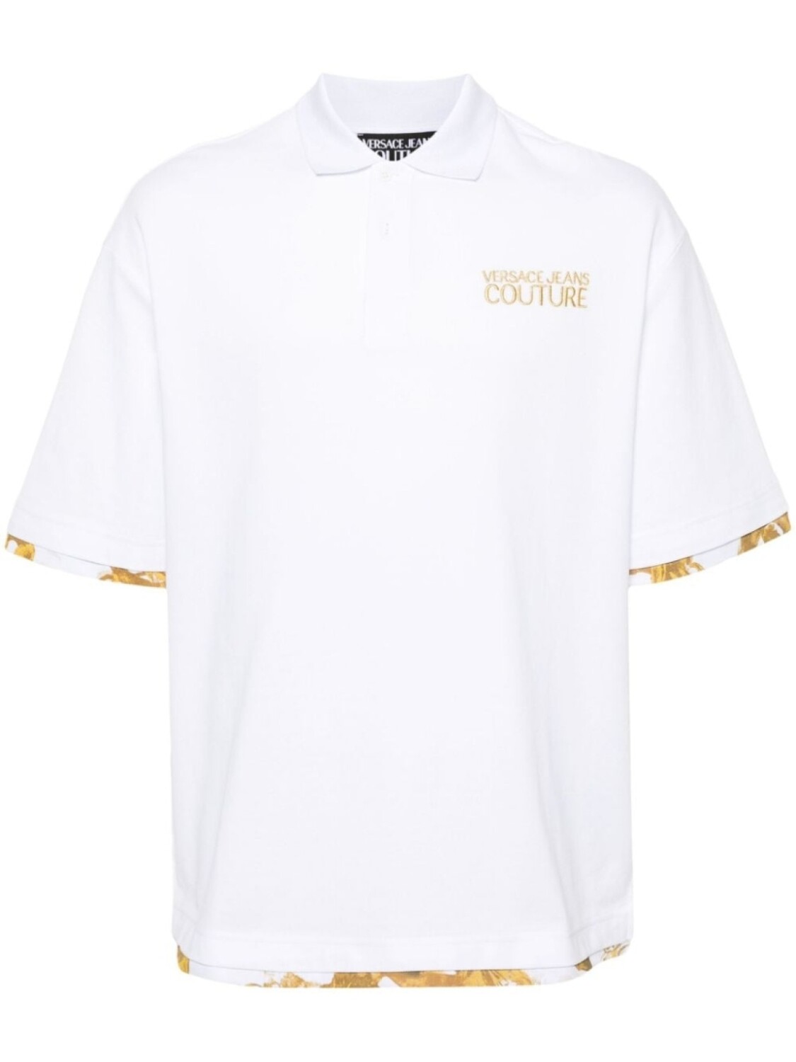 

Versace Jeans Couture рубашка поло с вышитым логотипом, белый