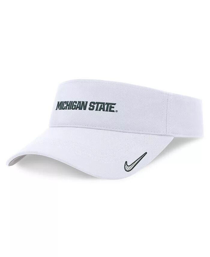 

Белая мужская и женская шляпа с козырьком Michigan State Spartans 2024 Sideline Fit Ace Nike, белый