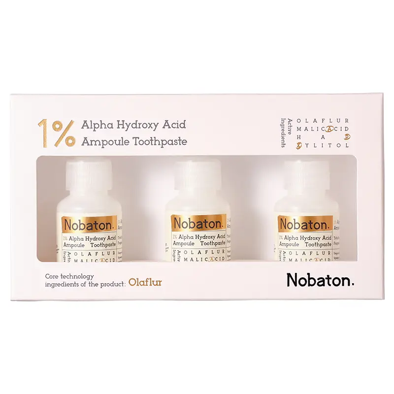 

Зубная паста с 1% альфа-гидроксикислотами для очистки и свежести дыхания 35г*3 шт/уп Nobaton