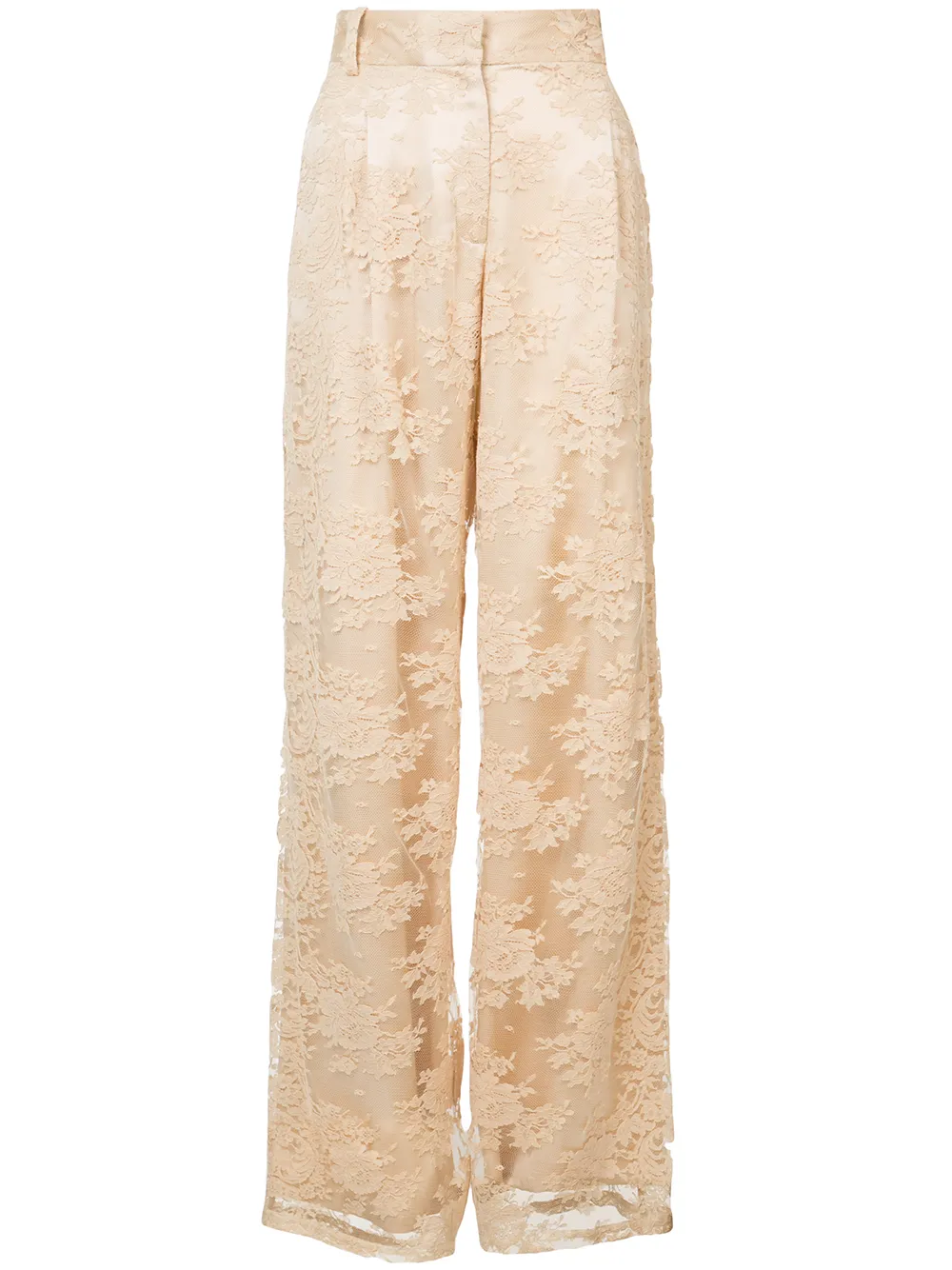 

Широкие брюки с кружевной отделкой Ryan Roche, желтый