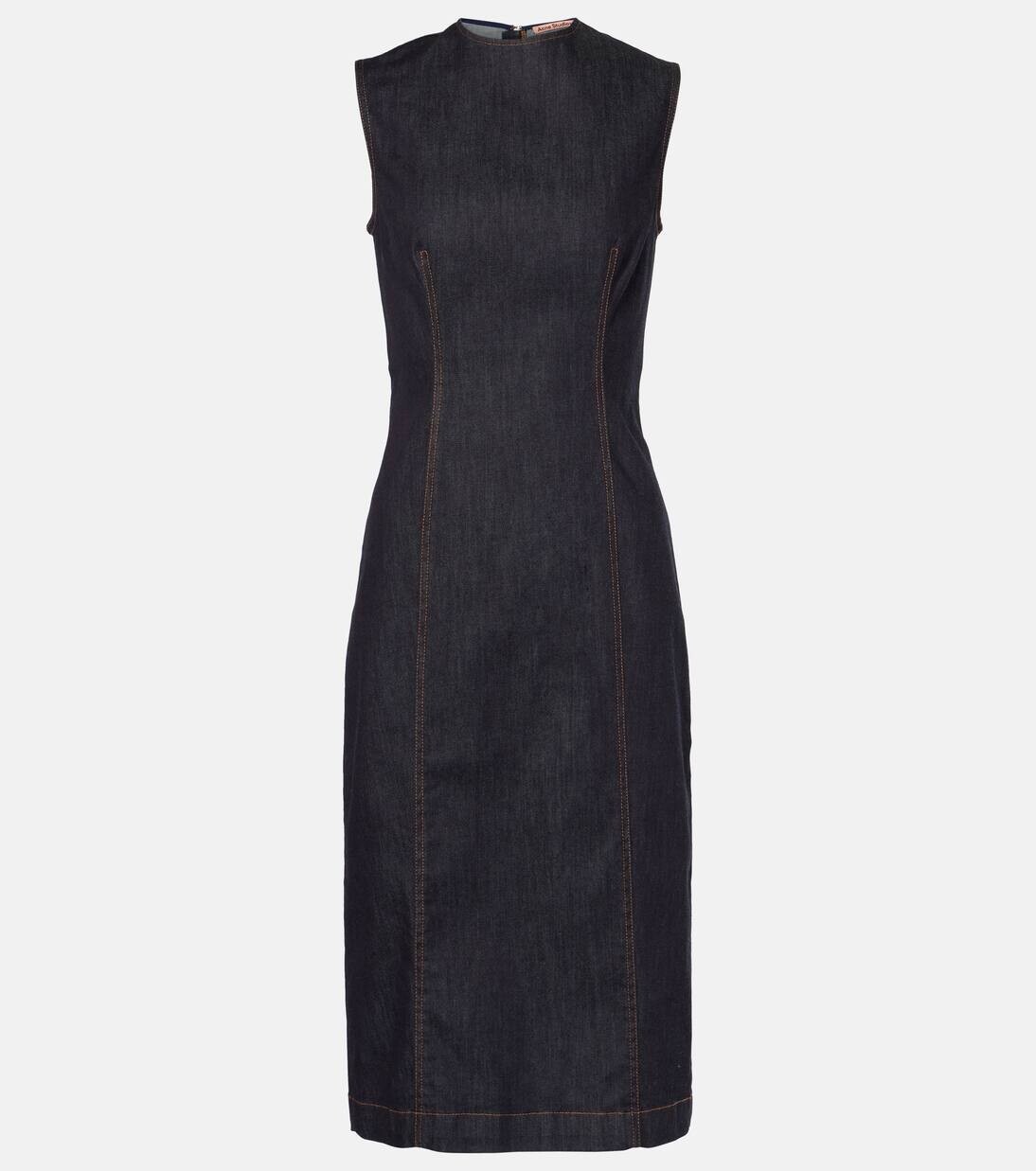 

Платье-миди из денима Denka Acne Studios, цвет indigo blue