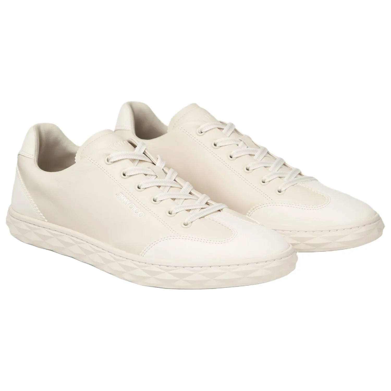 Diamond Light Flex/M Leather Low top Skateboard Shoes Men's Latte Jimmy Choo, original shoe box not included — фото 4
