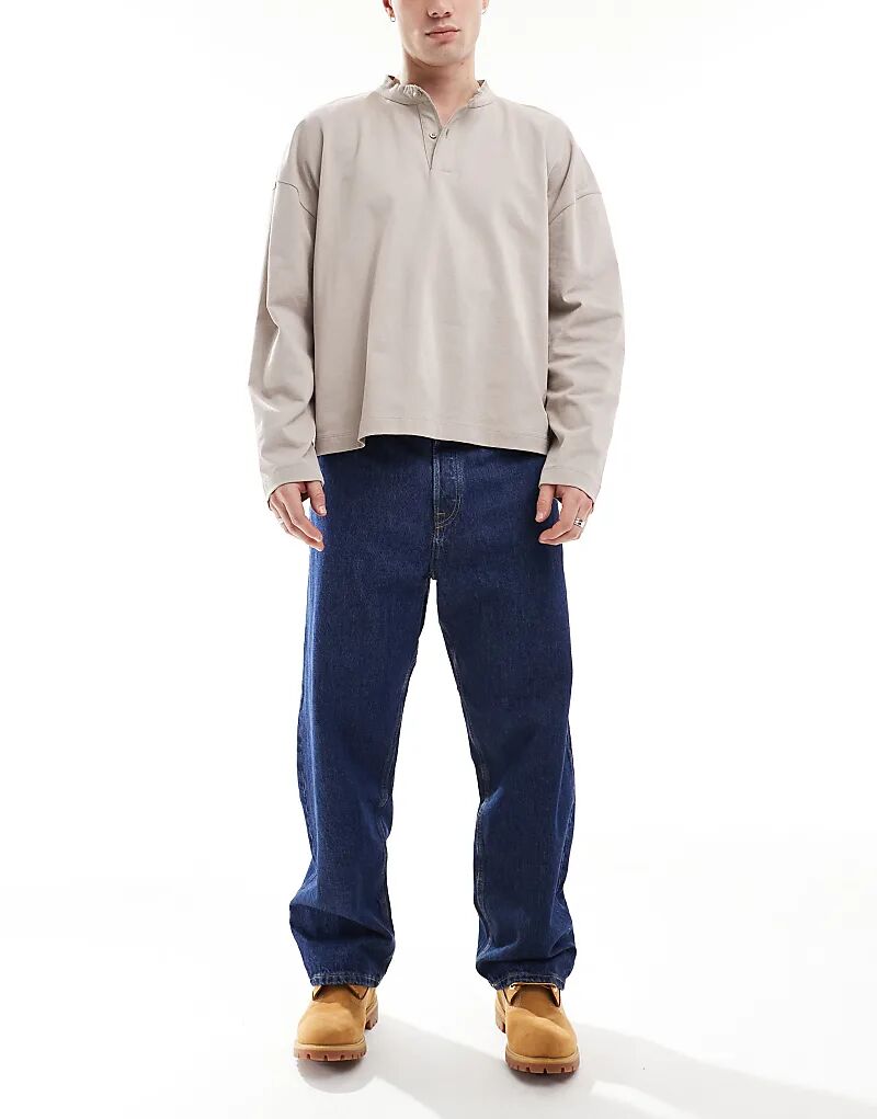 

Джинсы Jack & Jones Alex мешковатые, жестковатые, средне-синего цвета