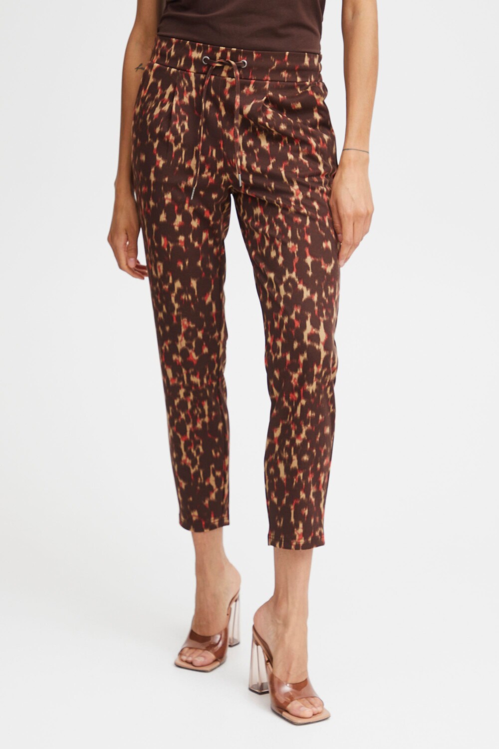 

Брюки b.young Stoffhose BYRIZETTA AOP PANT 3 20813587, коричневый