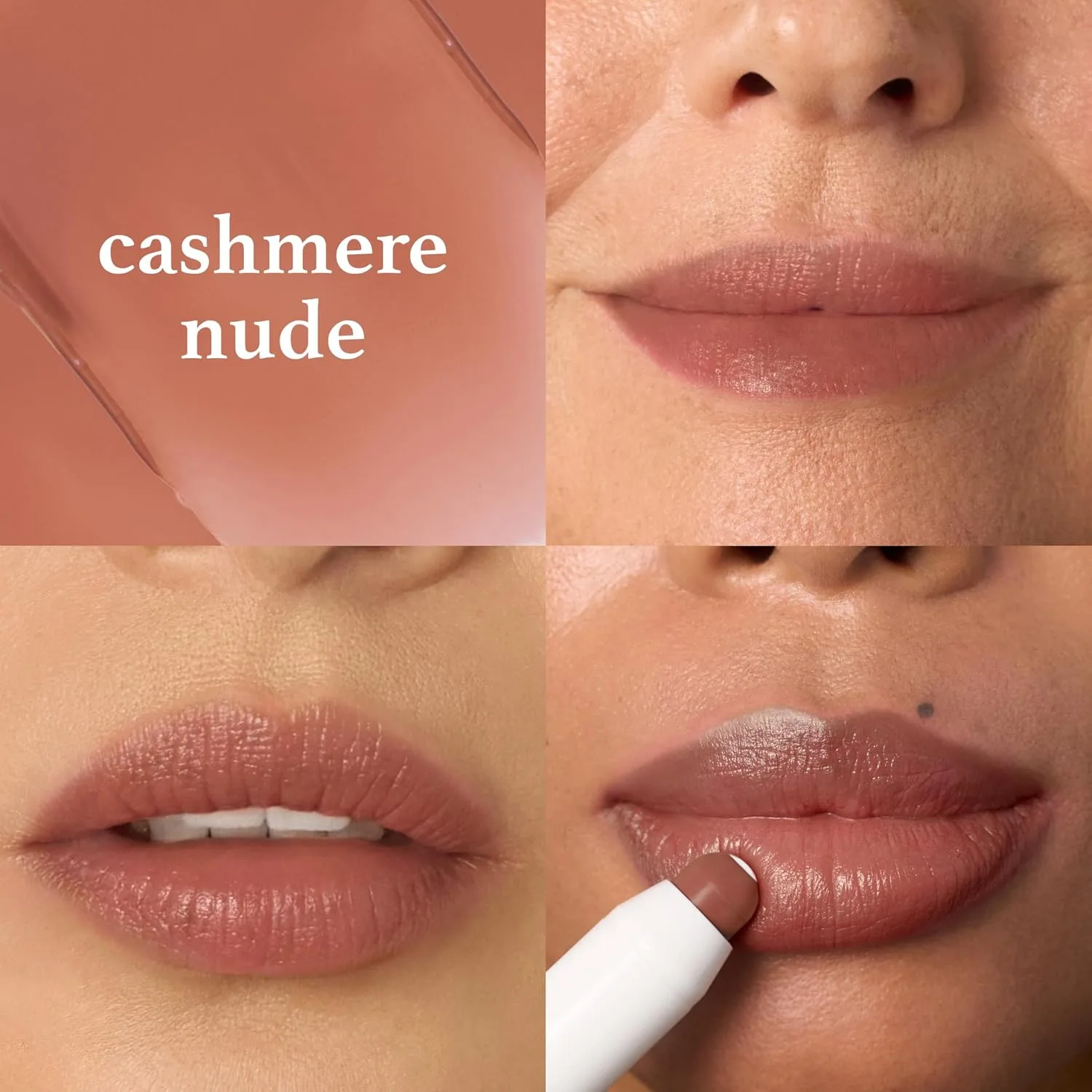 Julep It's Balm Tint of Color бальзам для губ трио - Cherry Wood, Cashmere Nude, Dusty Orchid Summer, увлажняющий с витамином E, натуральный глянцевый финиш, веганский, без жестокости, 25 Cherry Wood, Cashmere Nude, Dusty Orchid Summer — фото 3