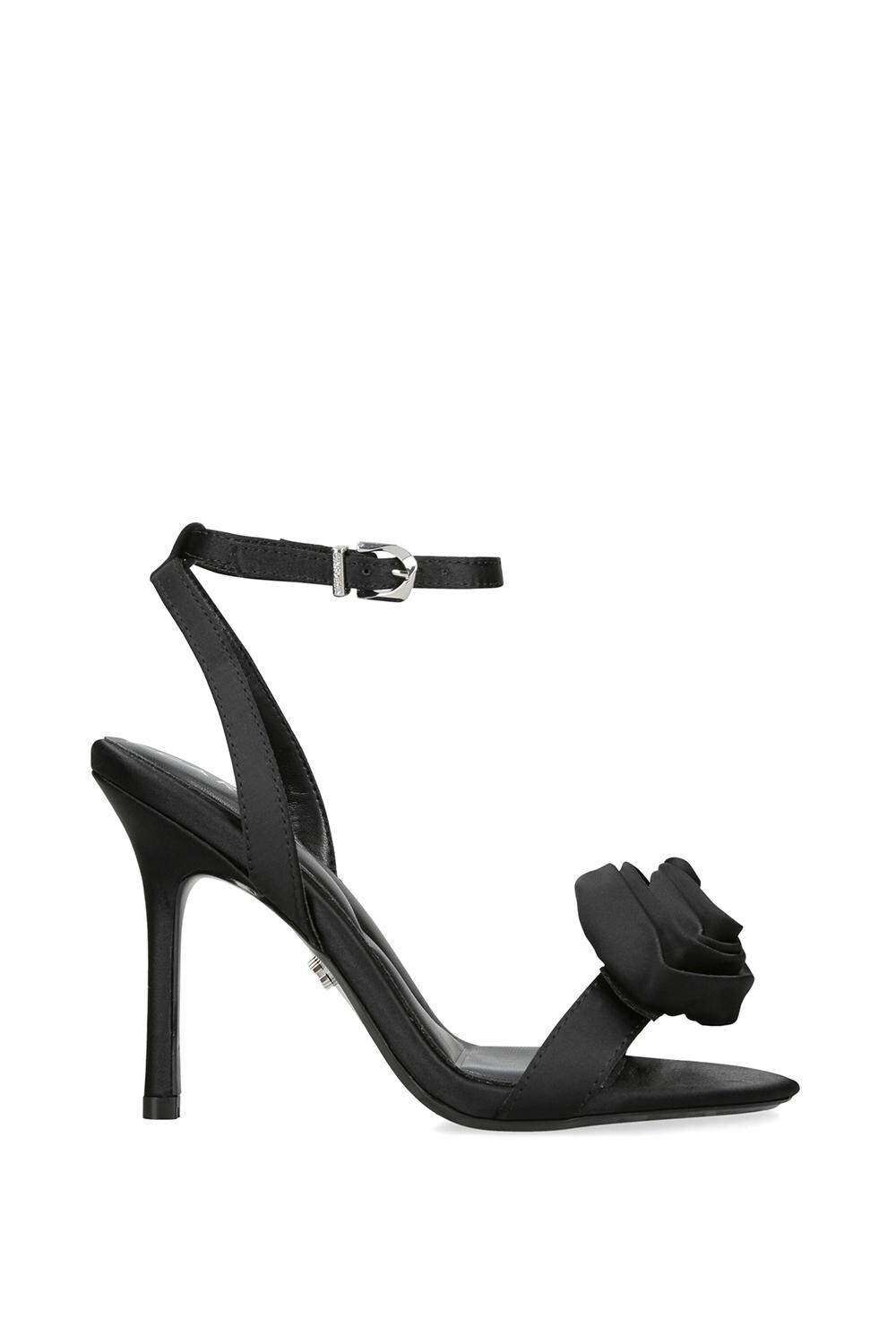 

'Corsage Sandal 100' Атласные туфли на каблуке Carvela, черный