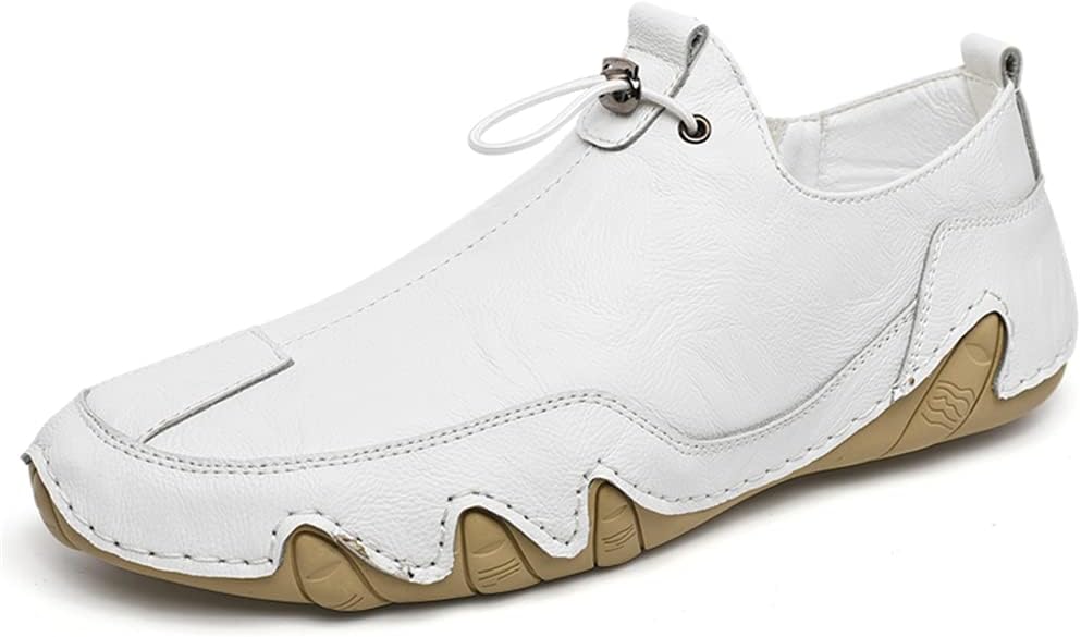 

Мужские кожаные лоферы GOSPT на шнуровке, туфли, удобные белые балетки