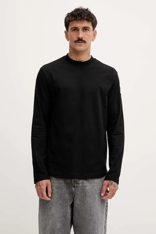 

Хлопковый лонгслив Karl Lagerfeld Jeans, черный