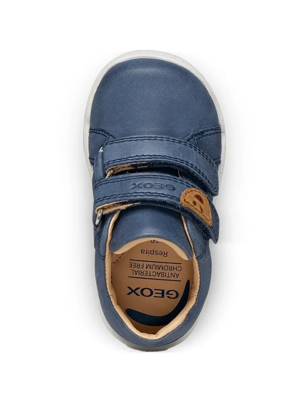 Кожаные кроссовки Geox Kids, синий — фото 4