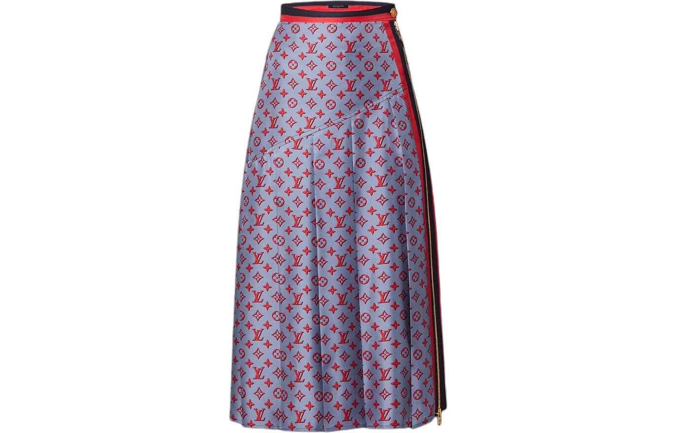 

Повседневная длинная юбка женская серая Louis Vuitton