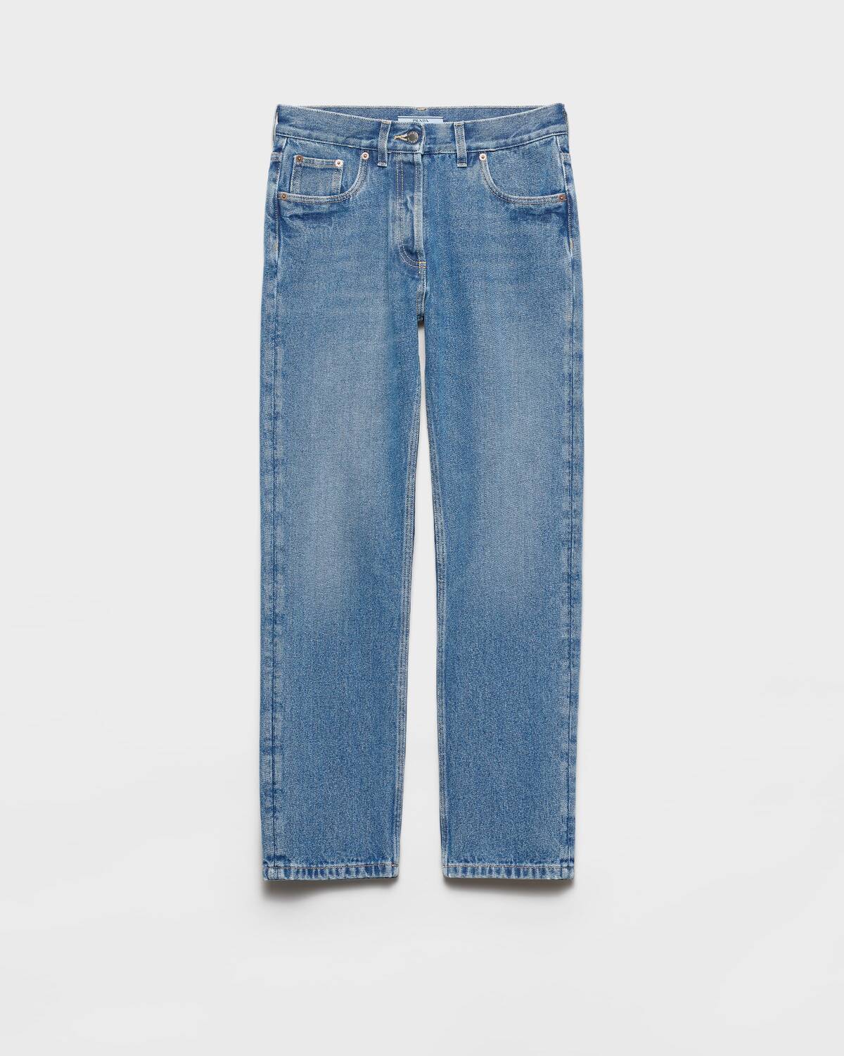 

Джинсы из денима прямого кроя Prada, голубой