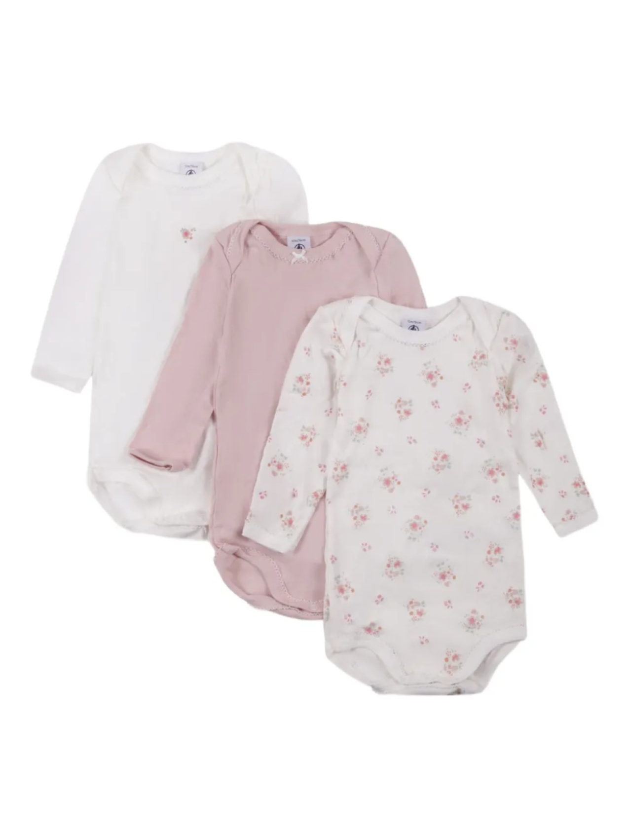 

Боди из органического хлопка (упаковка из трех штук) Petit Bateau, белый