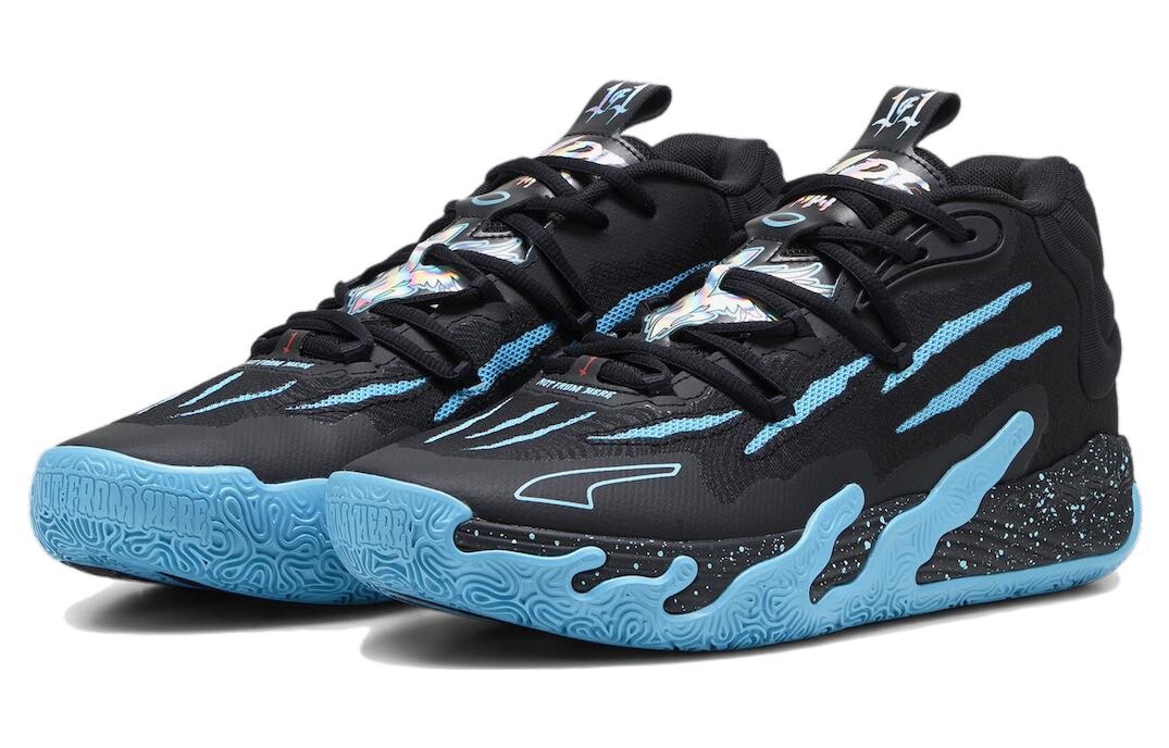 Мужские баскетбольные кроссовки Puma MB.03, Black/Blue — фото 3