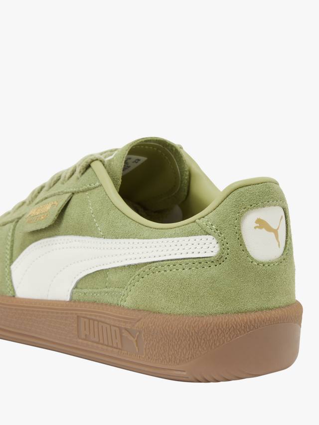 Тренеры Palermo из замши на шнуровке PUMA, Green/White — фото 3