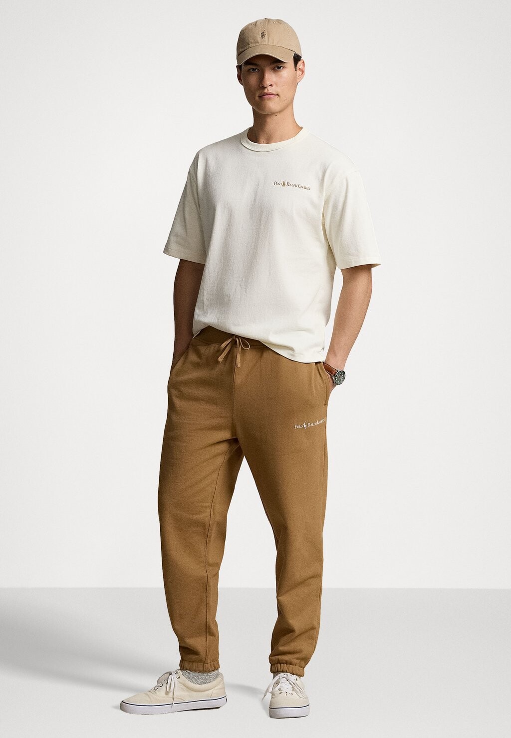 

Спортивные штаны RELAXED FIT LOGO FLEECE TRACKSUIT BOTTOM Ralph Lauren, серо-коричневый