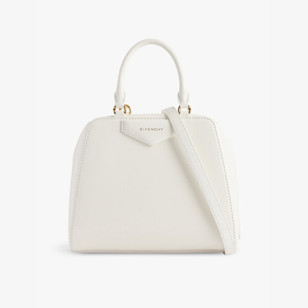 

Сумка Antigona cube mini из кожи с верхней ручкой Givenchy, белый