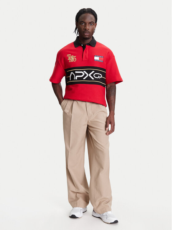 Свободная рубашка поло F1 Movie Race Day MW0MW41393 Tommy Hilfiger, красный — фото 2