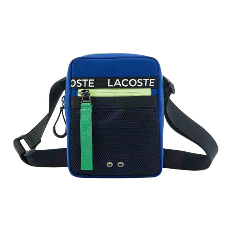 

LACOSTE Полиамидная наплечная сумка через плечо среднего размера унисекс синяя, Blue