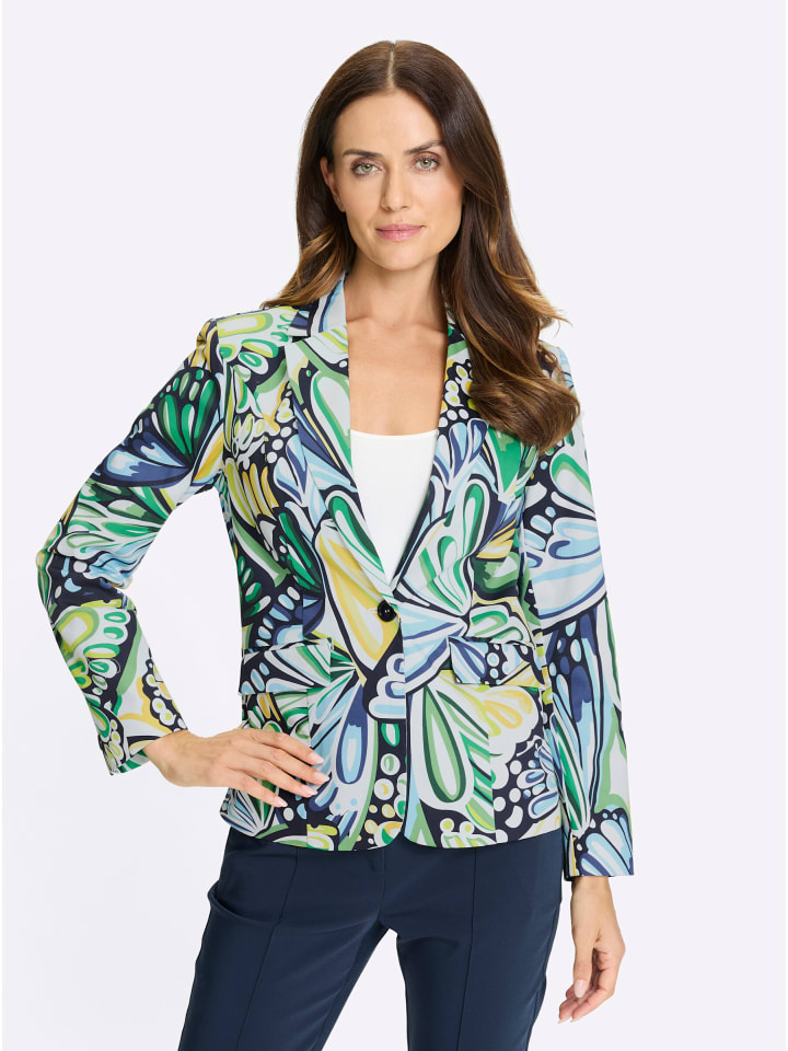 

Heine Блейзер с принтом травянисто-зеленого и кремового цвета