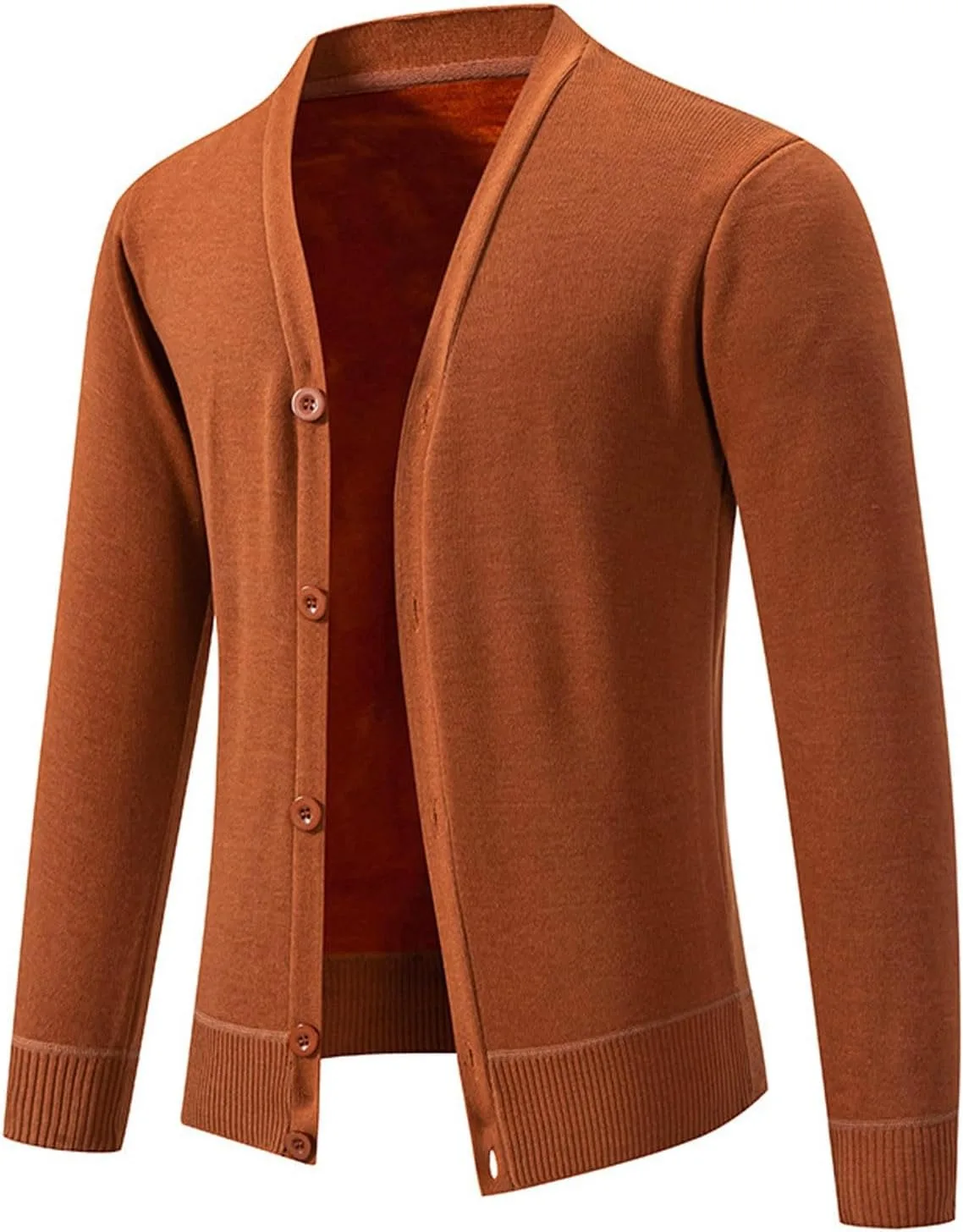 

Мужской кардиган с длинными рукавами и V-образным вырезом