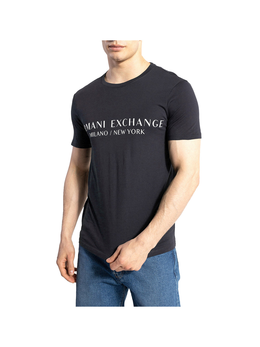 

Синяя мужская футболка Armani Exchange