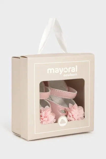 Ботинки детские из экокожи Mayoral Newborn, розовый — фото 4