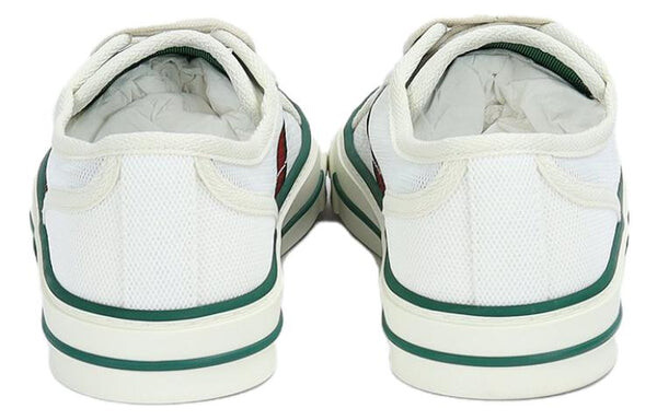 Кроссовки (WMNS) GUCCI Tennis 1977 Low Top Sneaker 'White Green', белый — фото 4