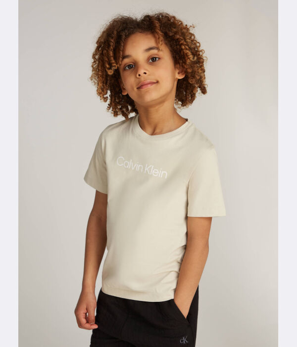 

Футболка детская Calvin Klein Jeans хлопковая базовая, бежевый