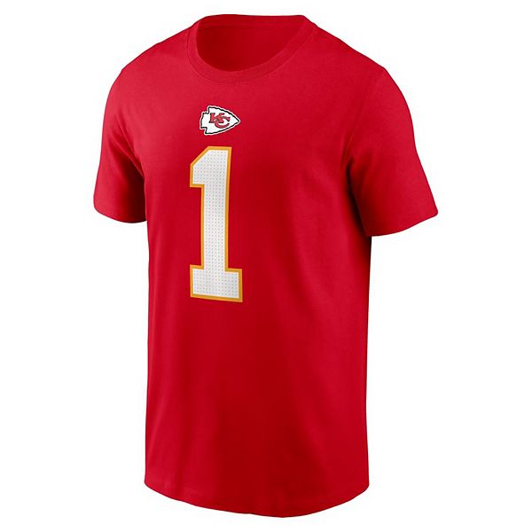 Мужская футболка xavier worthy red kansas city chiefs с именем и номером Nike — фото 3