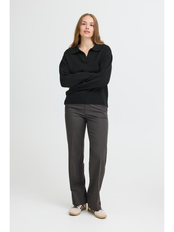 

Pulz Вязаный свитер PZSTEFFI стандартного кроя, цвет «Черная красота»