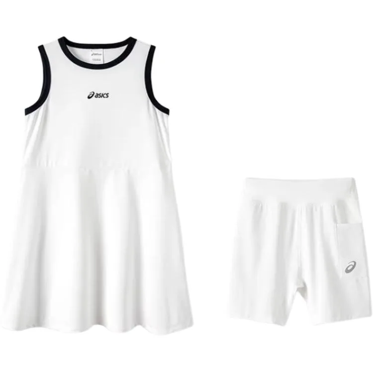 Платье без воротника тонкое короткое ASICS, 0000 White