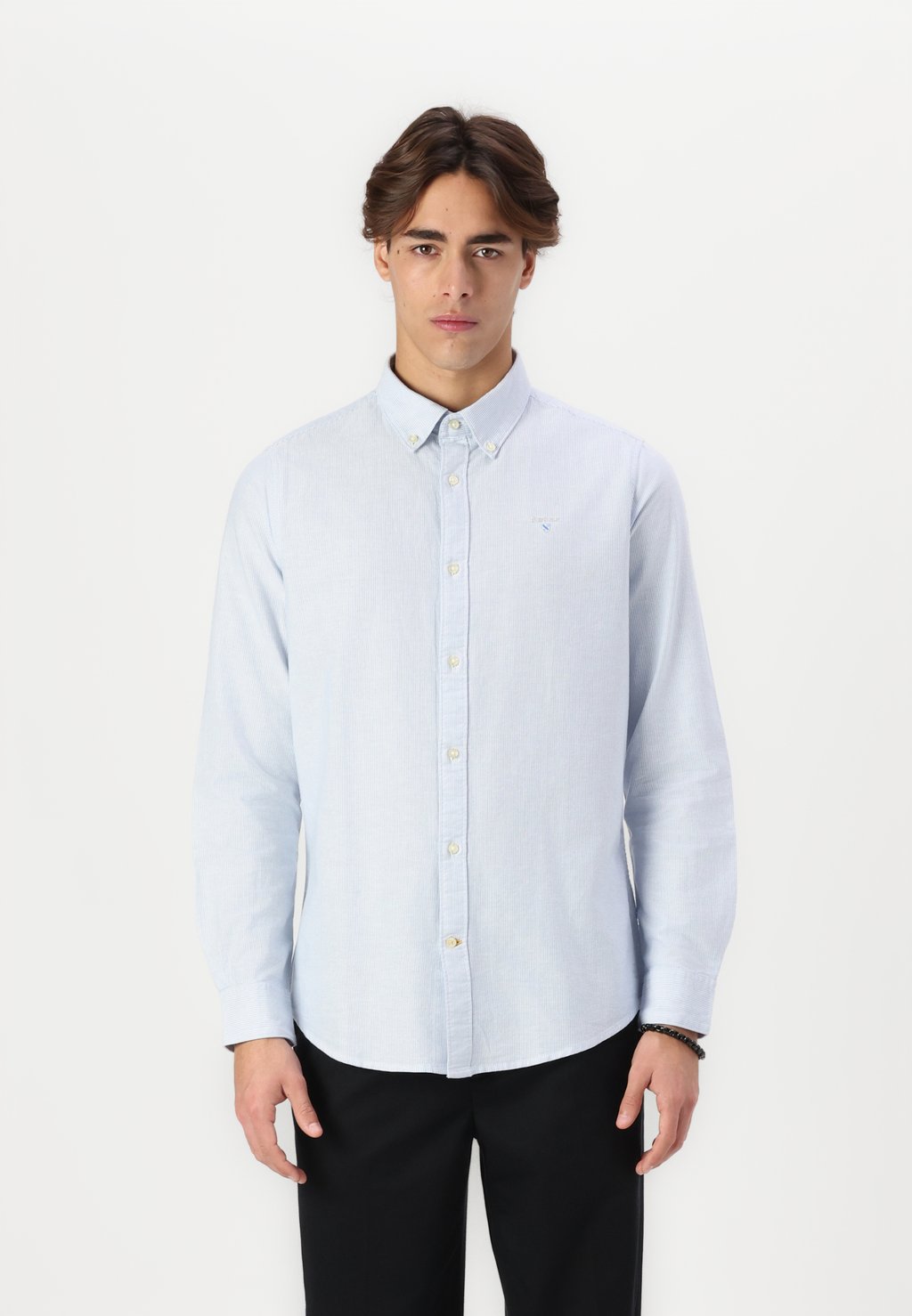 

Рубашка STRIPED OXTOWN TAILORED SHIRT Barbour, светло-голубой